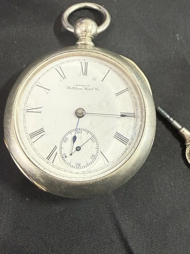 Antique Waltham 1857 Pocket Watch A.T.&Co. Grade Running w/ Sterling Silver Key