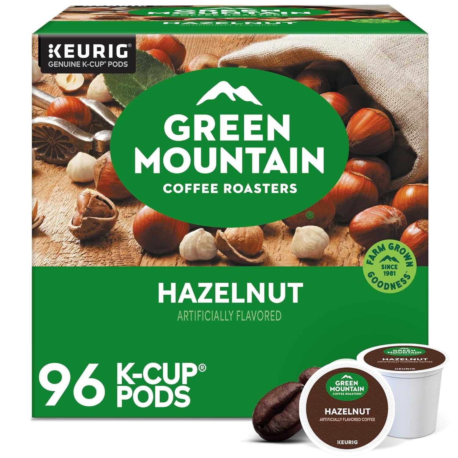 Green Mountain Coffee Roasters Hazelnut Coffee, 96 Count