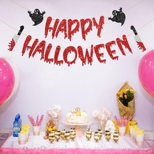 Halloween Decorations - Happy Halloween Banner HALLOWEEN Party Decorations for