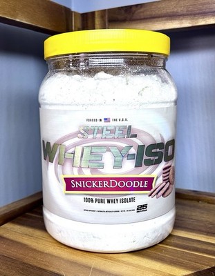 Steel Whey-Iso- Snicker Doodle- isolate, 25 Servings -  1.65lb- Exp 11/30/2026