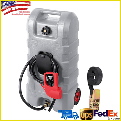 #ad 15 Gallon Gasoline Fuel Tank on Wheels –Portable HDPE Fuel Caddy for Garage Boat $107.25