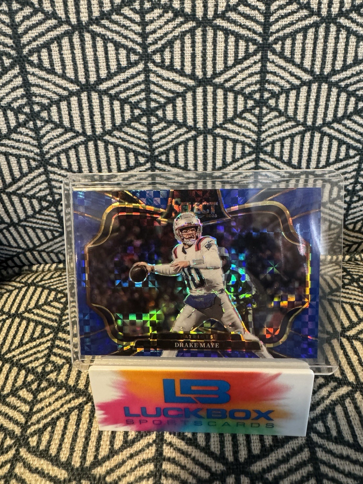 2025 Select Drake Maye Blue Field Level Prizm Color Match /75 Patriots