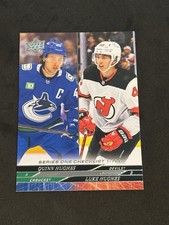 2024-25 Upper Deck Series 1 - Checklist Quinn Hughes, Luke Hughes #199