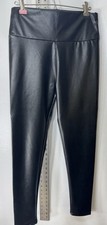 Leggins Womens Medium Faux Vegan Leather Black Classy