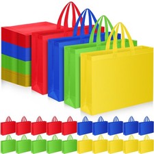 100 Pcs Halloween Reusable Woven Bag Bulk, Thanksgiving Fall Grocery Shopping...