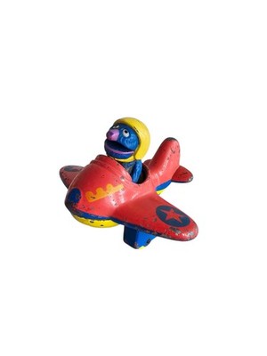 1982 Henson Kid Dimension Muppets Grover in Diecast Airplane