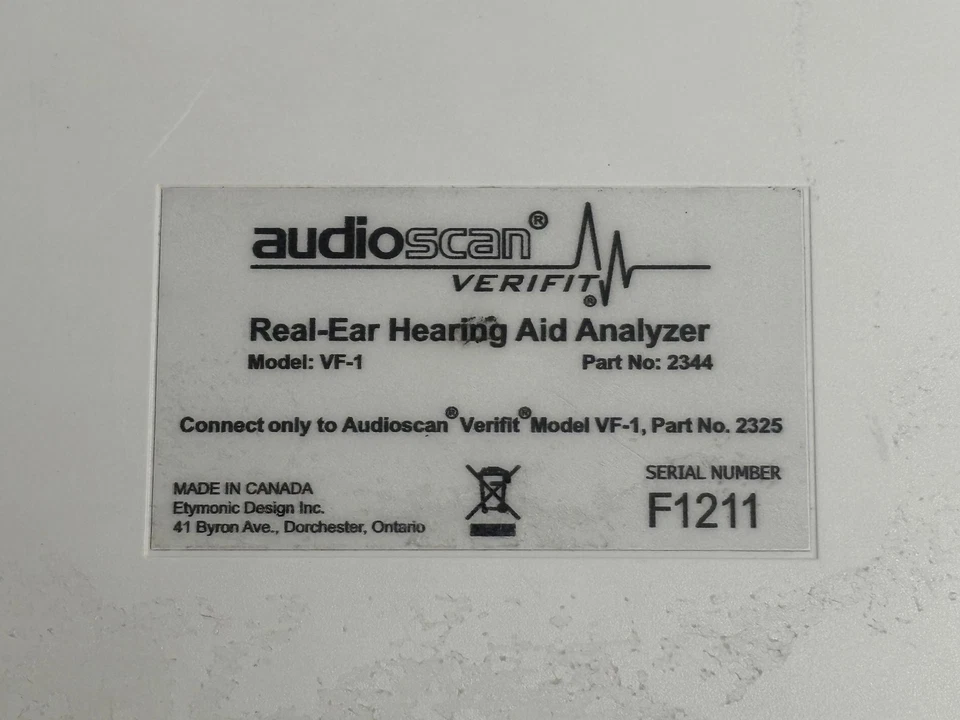 Analisador de aparelho auditivo Audioscan Verifit modelo VF-1 ouvido real - Imagem 4 de 4