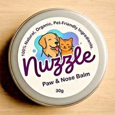 Dog Paw and Nose Balm Cream. Cat. Relief for Sore Paws & Noses, Vegan 30g