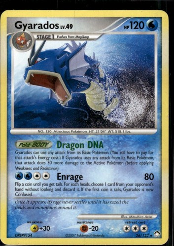 Gyarados Rare Mysterious Treasures 26/123 Water Pokemon Card