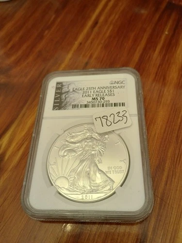 2011 W $1 American Silver Eagle 25th Anniversary Dollar NGC MS70 Early Release