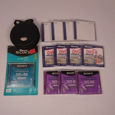 DVD-RW  DVD-R Blank Mini Discs 30 min 1.4 GB Lot of 13 Sony JVC Memorex - NICE