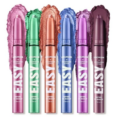 LANGMANNI Eyeshadow Stick, 6 PCS Waterproof 0.07 Ounce (Pack of 6), #C 