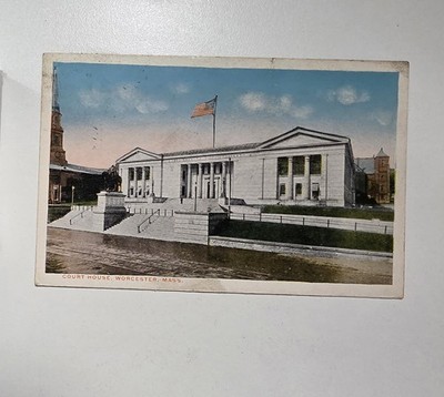 Court House, Worcester, MA - C1916 Postcard