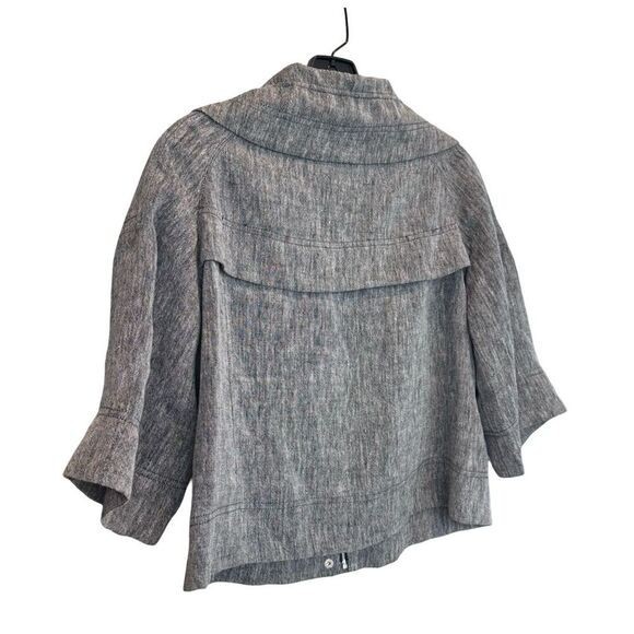 Jon Women's Gray Casual Solid Basic Jacket Size 4 - image 10
