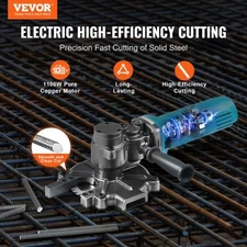 VEVOR Electric Rebar Cutter, 1100W Portable Rebar Cutter, Cutting up to 3/2 inch