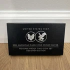 2021 American eagle one ounce silver reverse proof two-coin set designer edition