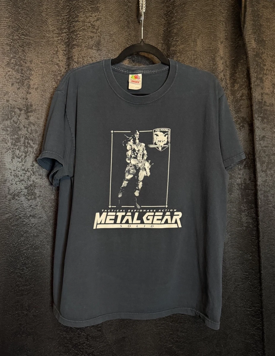 Camiseta Metal Gear Solid Para Hombre - Manga Corta, Cuello Redondo, Color Blanco, Talla XL, Diseño De Personajes