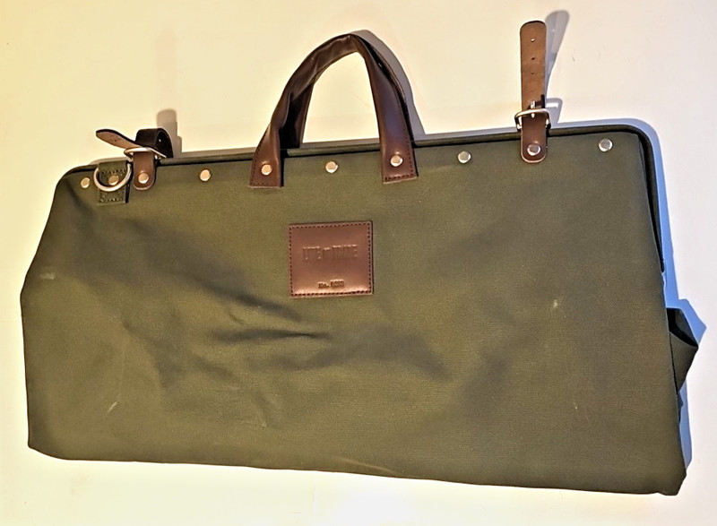 Line Of Trade Weekender Bag No. 0312 Olive Green Canvas Leather NWOT