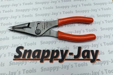 Snap-on Tools USA NEW ORANGE 7" Talon Grip Long Nose Slip Joint Pliers-LN46ACF