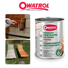 Owatrol Textrol Penetrating Oil Finish, Clear, 1L, Perfect for Exterior Wood,