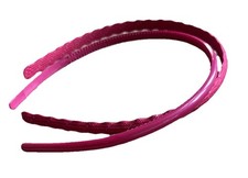 Set Of Headbands 2 Dark Pink Woven Metallic