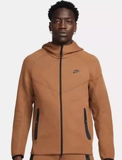 Men's XS  Nike Tech Fleece Hoodie Jacket Light British Tan Brown FB7921-281