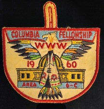 Boy Scouts 1960 Area 6-C Columbia Fellowship Patch, OA Area 6C Conclave Muscogee