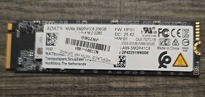 ADATA 256GB NVMe M.2 2280 SSD SM2P41C8 Tested & Secure Erased HP OEM