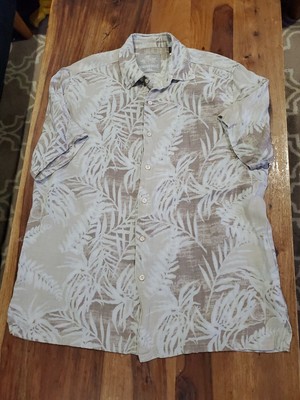 Margaritaville   Silk Linen Blend Shirt Men's M Soft Lightweight
