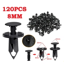 120PCS Bumper Retainer Clips Car Plastic Rivets Fasteners Push Retainer Kit