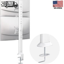 Dual Monitor Articulating Desk Mount Arm Stand - Vertical Stack Screen Supports