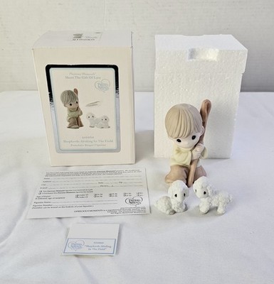 Precious Moments 910060 Shepherds Abiding In The Field Porcelain Figurine Set w/