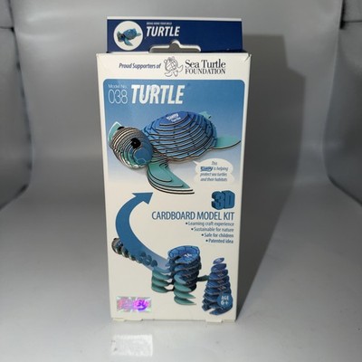 Sea Turtle 3D Cardboard Model Kit EUGY #038 Complete Not Built OPEN BOX
