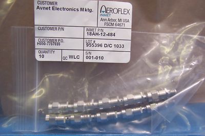 Inmet 18AH-12-484 Fixed Coaxial Attenuator - 12dB