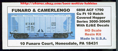 Funaro F&C 6898  ELJIN JOLIET EASTERN  EJ&E  Covered Hopper Car Kit 1790 CF
