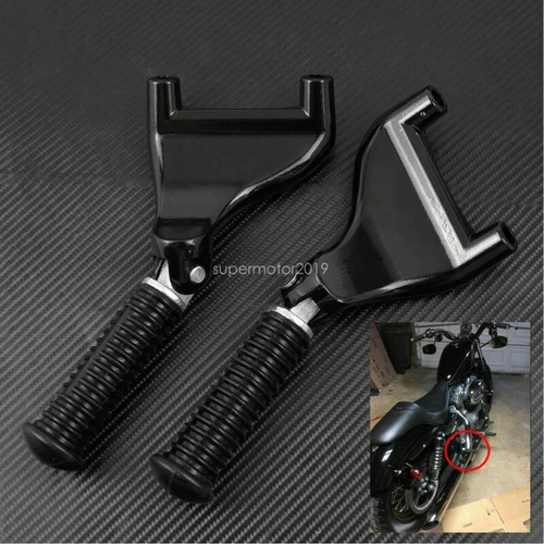 Rear Passenger Foot Pegs Pedal Mount Fit For Harley Sportster XL883 1200 04-13 - Picture 5 of 13