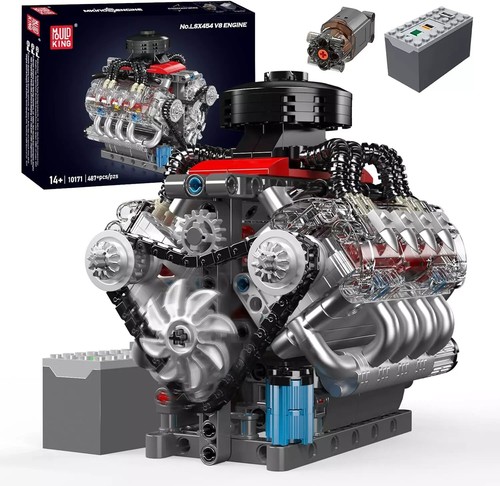 10171 V8 Engine Model Kit - 487 Pcs to Build Your Own Mini Engine That Works - D - Picture 7 of 7
