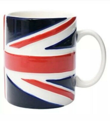 Union Jack Keramik Tee KAFFEE TASSE England rot blau weiß Farbton Geschenk Dine Dekor S