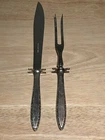 Lunt Sterling Handle 2 Piece Carving Set, Knife and Fork, Lace Point? Used