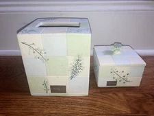 Croscill Rainer Bathroom Tissue Cover & Vanity Box Jar