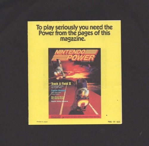 Nintendo Power PMG-VR-USA NES Track Field II INSERT ONLY Authentic