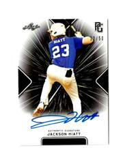 2021 JACKSON HIATT LEAF PERFECT GAME AUTO BLACK PARALLEL ROOKIE #32/50 NEW