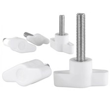 White Wings Knob Male M4 M5 M6M8 Clamping Thumb Screw Wing Nut Drill Router Bolt