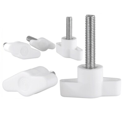 White Wings Knob Male M4 M5 M6M8 Clamping Thumb Screw Wing Nut Drill Router Bolt
