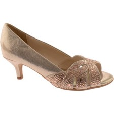 Dyeables Women's Tracy Dress Pump Champagne Shimmer,9 