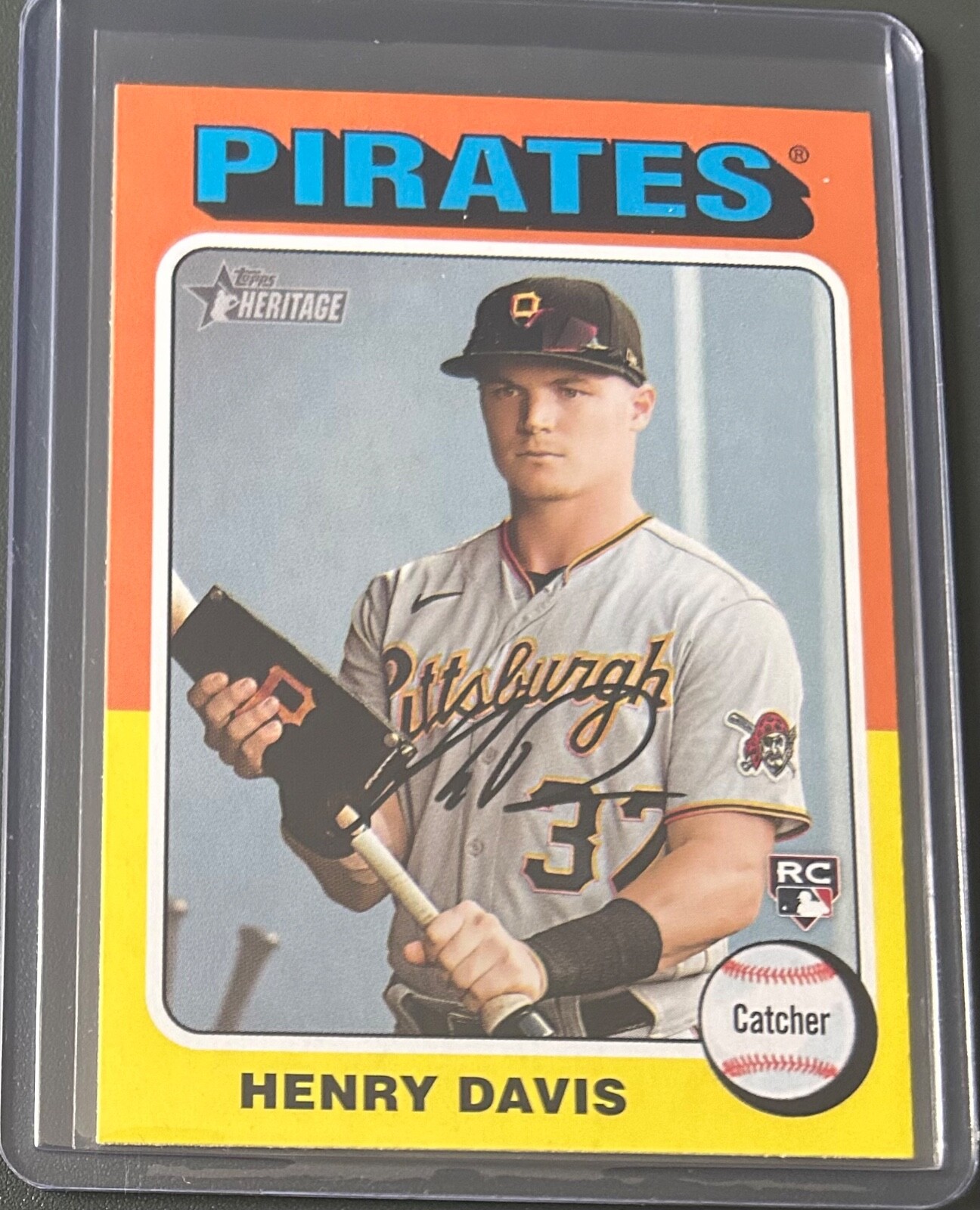 Henry Davis 2024 Topps Heritage RC #415 Pittsburgh Pirates