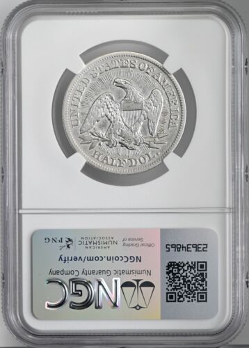 1853 50C SEATED HALF DOLLAR ARROWS & RAYS NGC XF DETAILS "CLEANED" #6902946-014 - Picture 4 of 4
