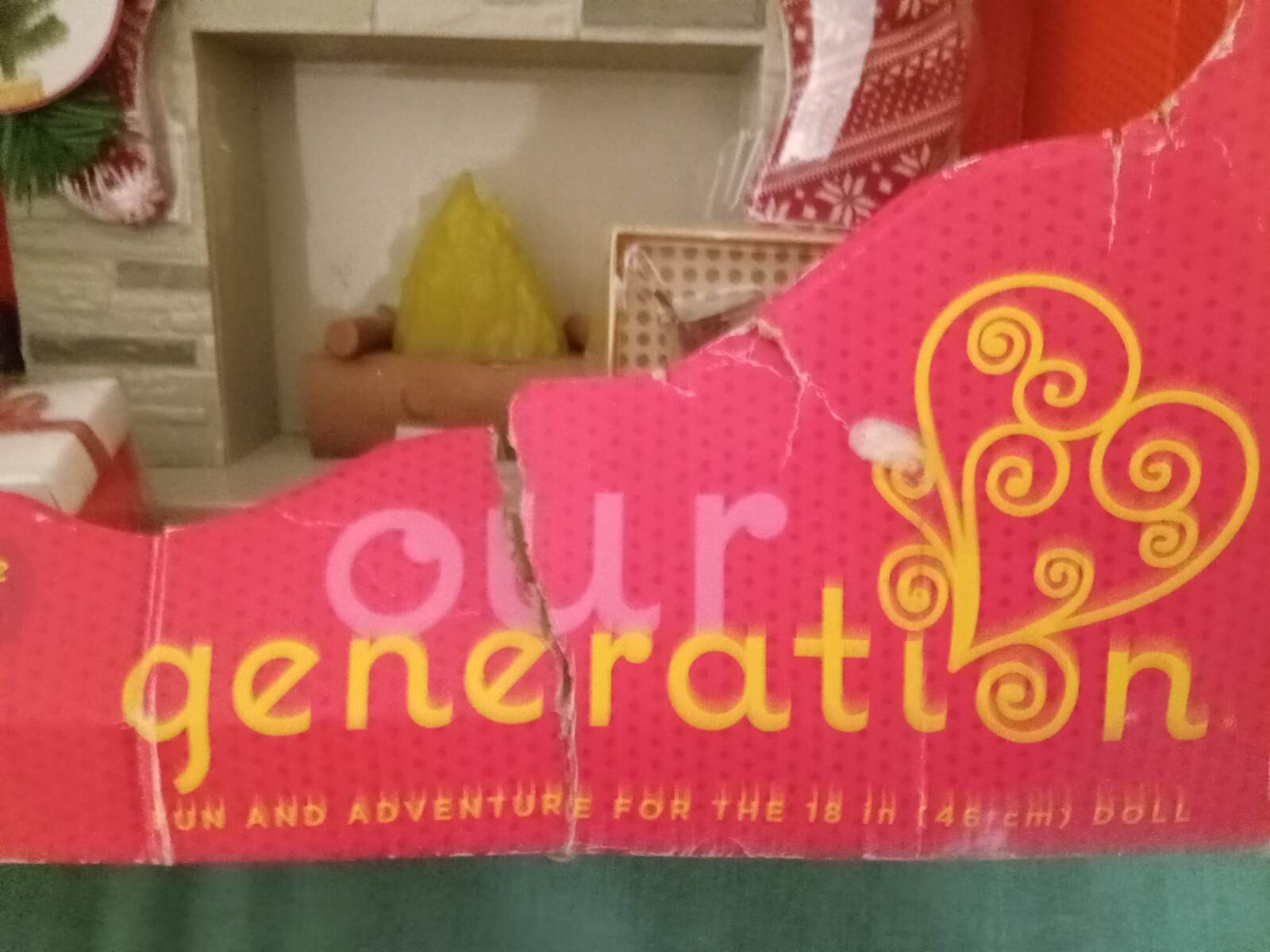 Our Generation Holiday Celebration Set, Light Up Fireplace/tree New