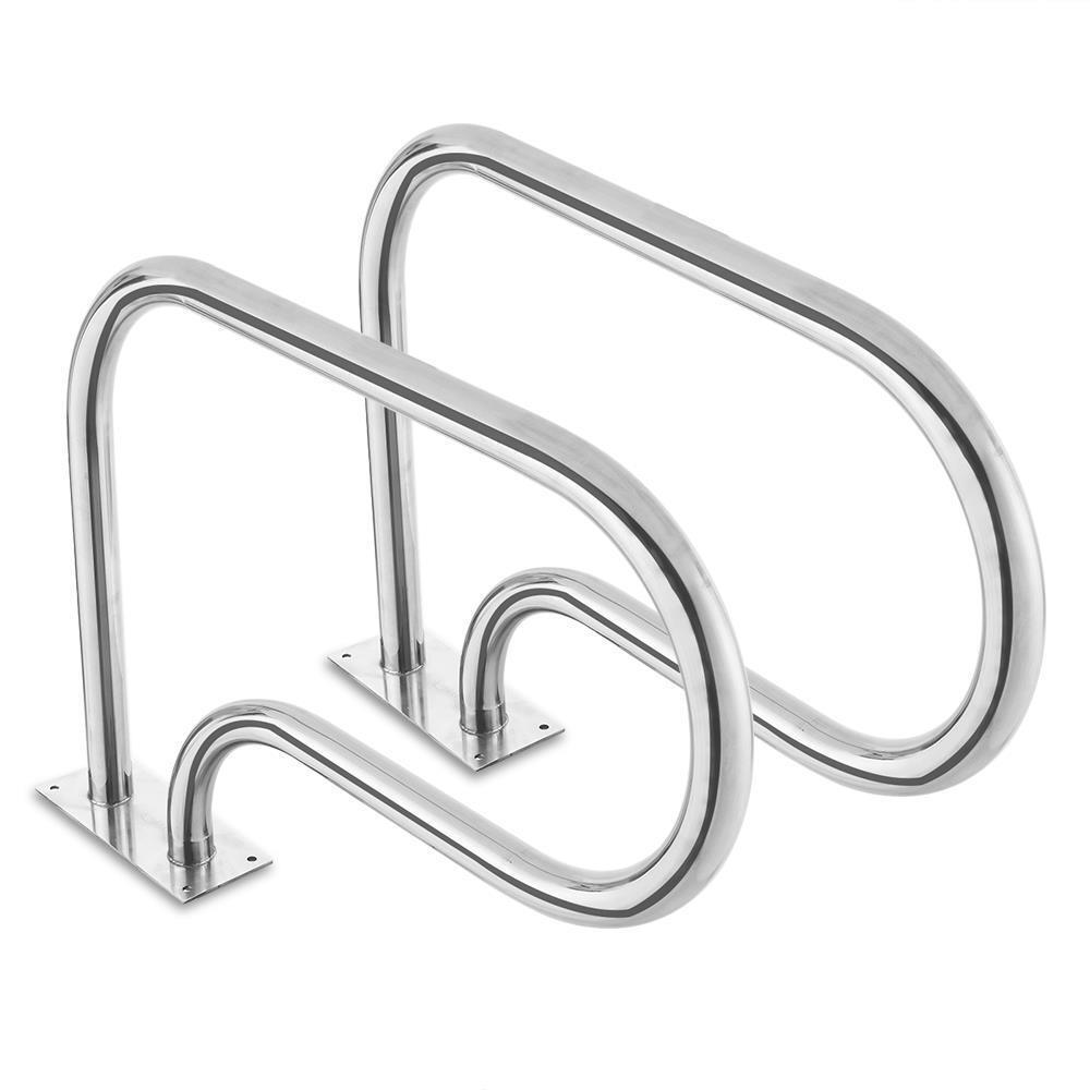 Swimming Pool Handrail Stainless Steel Hand Rail Rust-Resistant with Base Plate