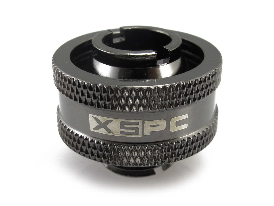 XSPC Coin Fit V2 G1/4 to 1/2" ID 3/4" OD Compression Fitting  - Black Chrome - Image 2 of 4